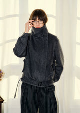 50% Merino Wool Set-Shoulder Zip Jacket