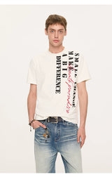 Casual Cool Dry Contrast Slogan Tees
