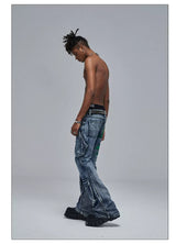 Cleanfit Green Washed Multi-pocket Straight Jeans
