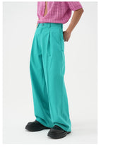 Multicolor Men's Loose Straight Cotton Pants