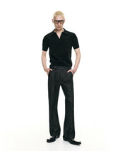 Charcoal Pleated Naples Casual Pants