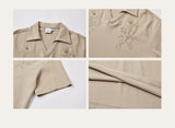 Embroidered Seagull V-neck Polo Shirts