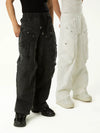 Men's Vintage Wide Leg Cargo Jeans
