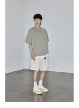 Magnetic Belted Elastic Multi-pocket Shorts