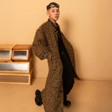 Men's Casual Brown Faux Fur Coat