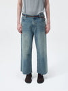 Turkish Washed Frayed Straight Jeans