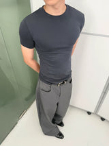 Sanded Slim Stretch Velvet Tee