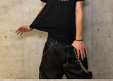 Distressed Rhinestone Racer Tee