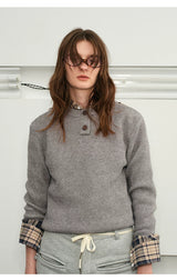 Old Money Wavy Henley Couple Sweaters
