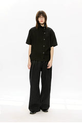 Linen Lyocell Short-Sleeve Shirt