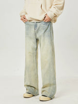 Men's Vintage Washed Loose Straight Jeans