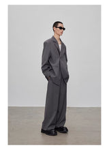 Adjustable Waist Wool Blend Dress Pants