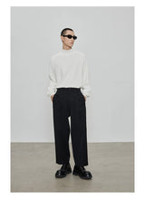 Casual Cropped Elastic Waist Pants