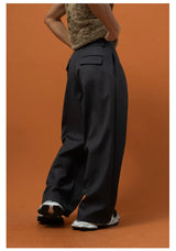 Men's Pleated Wide Leg Dress Pants