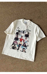 Cool Loose Portrait Couple’s Crew Tees