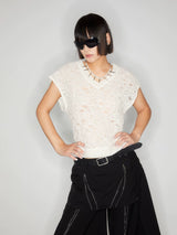 Y2K Distressed Crop Top
