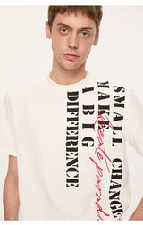 Casual Cool Dry Contrast Slogan Tees