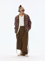 Vintage Jacquard Oversized Kimono Coat