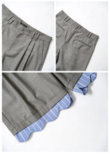 Unisex Striped Lace Wide Leg Shorts