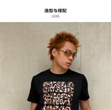 Y2K Fitted Pink Leopard Print Tee