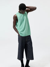 Knit Linen Cotton Blend Tank Top