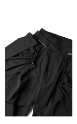 Removable Flap Loose Curved Nylon Pants