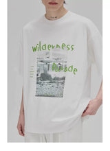 Graffiti Print Double Mercerized Tee