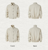 Turquoise Lyocell Wrinkle Stand Collar Jacket