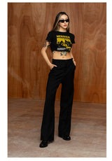 Men's Vintage Flared Slit Hem Pants