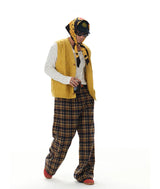 Old Money Wool Plaid Straight Pants