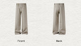 Lyocell Double-breasted Loose Straight Casual Pants