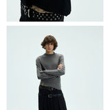 Slim Fit Two-Color Long Base Tees