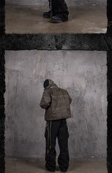 Wanderer Distressed Embroidered Dirty Dyed Parka
