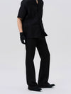 Men's Stretchy Tailored Flared Casual Pants