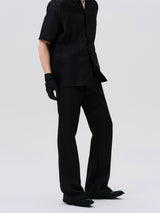 Men's Stretchy Tailored Flared Casual Pants