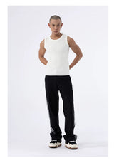 Loose Multi-color Crew Neck Sweater Vest