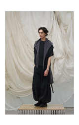 Casual Washed Detachable Tee Flap Sweatpants
