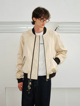 Men's Versatile Dual-Zip Satin-Reflective MA1 Bomber