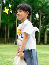 Angel Wing Print Cotton Kids' Tees