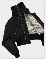 Dark 3M Oversized Hooded Bomber Jacket
