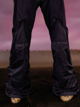 Pleated Wide Leg Pocket Ski Pants