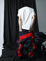Raw Denim Pants With Note Patches