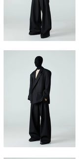 Men's Loose Pleated Wide Leg Pants