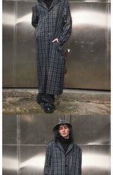 Lightweight Plaid Hooded Robe Set