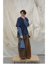 Detachable Hood Layered Plaid Shirt