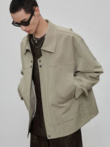 Square Collar Boxy Jacket