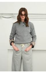 Old Money Wavy Henley Couple Sweaters