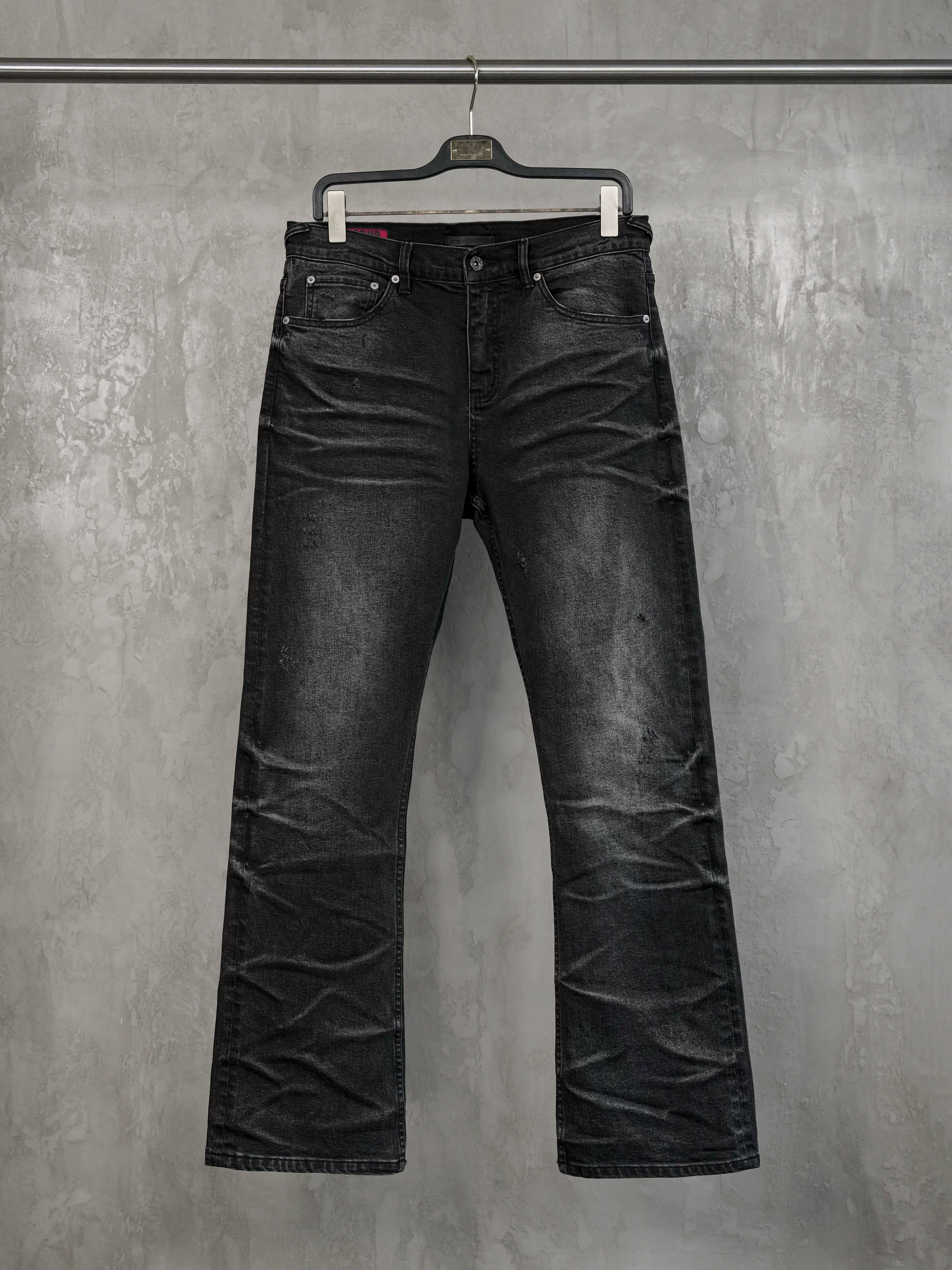 Stretchy Washed Flared Jeans