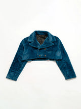 Vintage Fluffy Double-breasted Cropped Coat