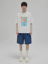 Graffiti Print Double Mercerized Tee